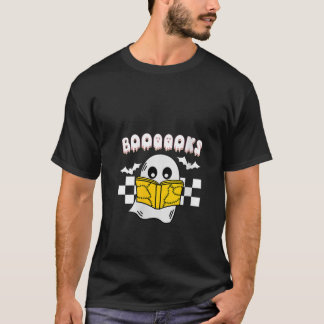 Womens Groovy Ghost Boooooks School Librarian Teac T-Shirt