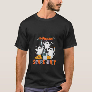 Womens Groovy Halloween Intensive Care Scare Unit T-Shirt