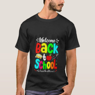 Womens Groovy Welcome Back To School Funny Outfit  T-Shirt