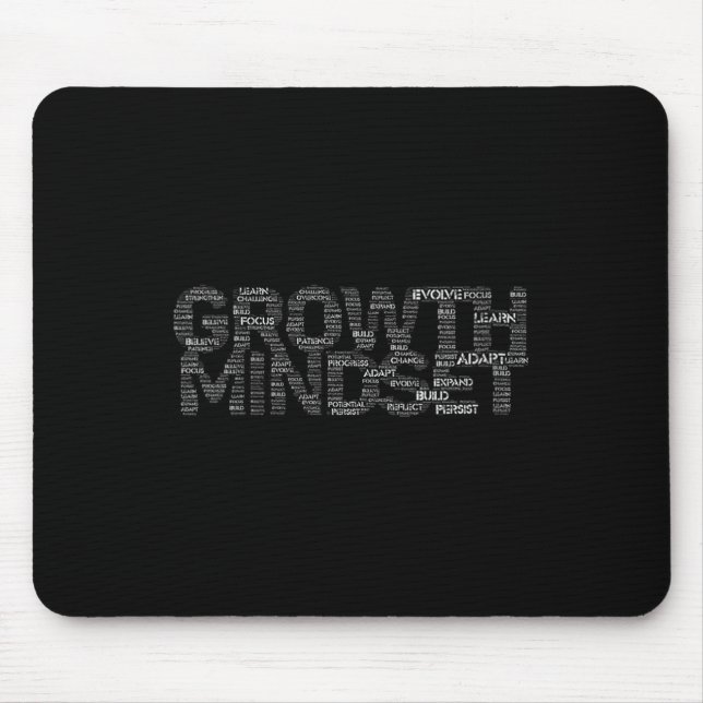 Womens Growth Mindset Motivation And Insrational V Mouse Pad (Front)