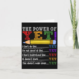 Womens Growth Mindset Teacher Motivational Sitive  Card