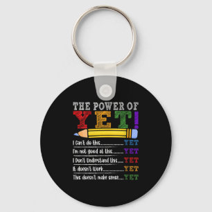 Womens Growth Mindset Teacher Motivational Sitive  Key Ring