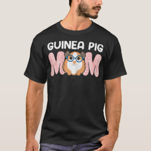 Womens Guinea Pig Pet Owner Dog Mum Floral Graphic T-Shirt