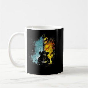 Womens Guitar guitarist electric guitar fire and i Coffee Mug