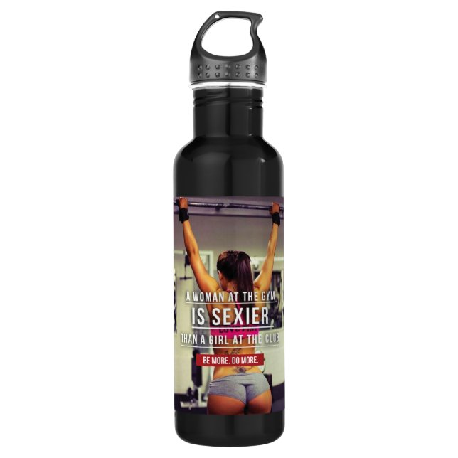 Women's Gym Workout Motivational 710 Ml Water Bottle (Front)