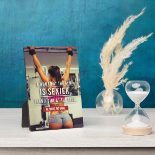 Women's Gym Workout Motivational Plaque