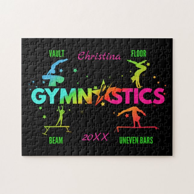 Women's Gymnastics Bars Beam Vault Floor Jigsaw Puzzle (Horizontal)