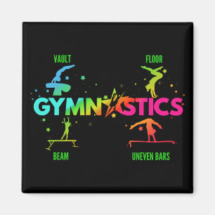 Women's Gymnastics Bars Beam Vault Floor Magnet