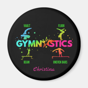Women's Gymnastics Bars Beam Vault Floor Magnet
