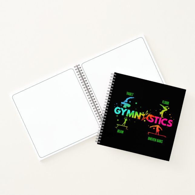 Women's Gymnastics Bars Beam Vault Floor Notebook (Inside)