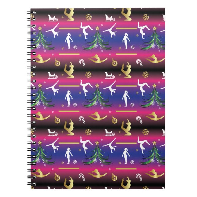Women's Gymnastics Christmas Tree Notebook (Front)