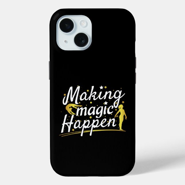 Women's Gymnastics Making Magic Happen Quote Case-Mate iPhone Case (Back)