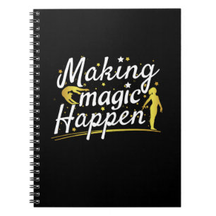 Women's Gymnastics Making Magic Happen Quote Notebook