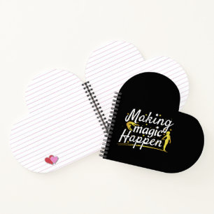 Women's Gymnastics Making Magic Happen Quote Notebook