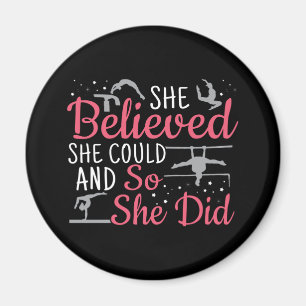 Women's Gymnastics - She Believed She Could Magnet