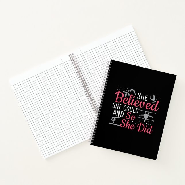 Women's Gymnastics - She Believed She Could Notebook (Inside)