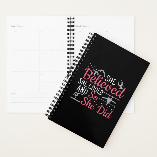Women's Gymnastics - She Believed She Could Planner (Display)
