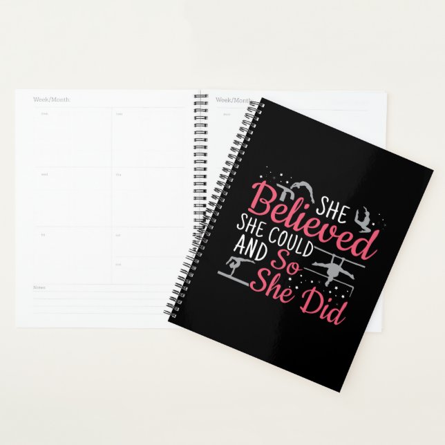 Women's Gymnastics - She Believed She Could Planner (Display)