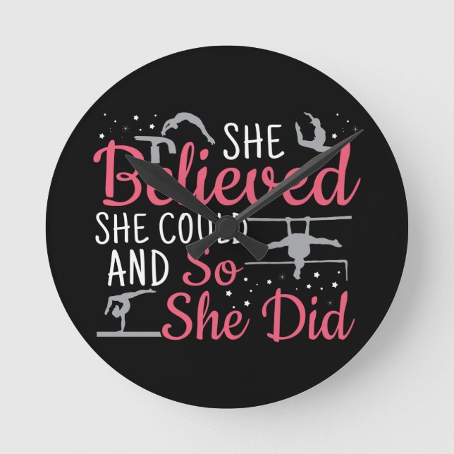 Women's Gymnastics - She Believed She Could Round Clock (Front)