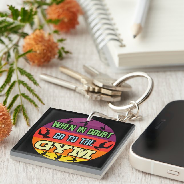 Women's Gymnastics When in Doubt Go to the Gym Key Ring (Front Right)