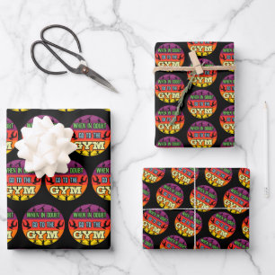 Women's Gymnastics When in Doubt Go to the Gym Wrapping Paper Sheet