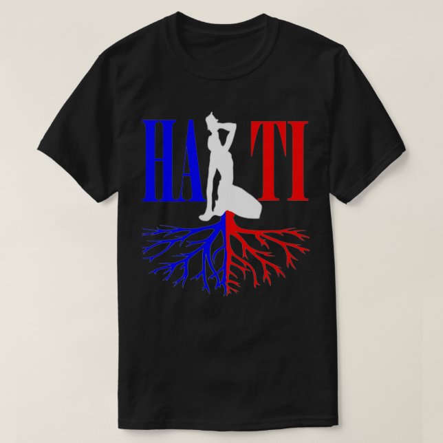 Womens Haitian Roots Pride Haiti Flag Day Independ T-Shirt (Design Front)