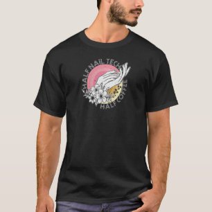 Womens Half Nail Tech Half Coffee Manicurist Cosme T-Shirt