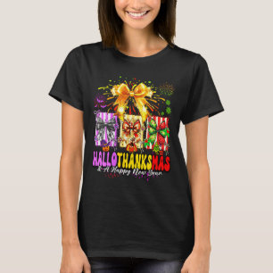 Womens Hallothanksmas &amp; A Happy New Years Eve  T-Shirt
