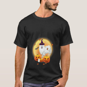 Womens Halloween American Eskimo Dog  Eskimo Spitz T-Shirt