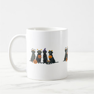 Womens Halloween Black Lab Fall Labrador Retriever Coffee Mug