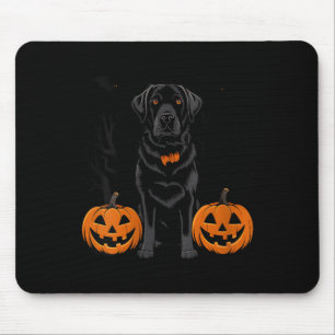Womens Halloween Black Labrador Retriever Dog Mouse Pad