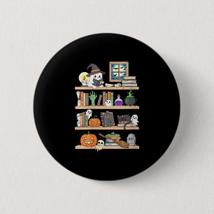 Women's halloween books ghost 6 cm round badge