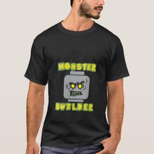 Womens Halloween Building Bricks Monster Builder Z T-Shirt