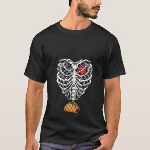 Womens Halloween Dad Skeleton Taco Belly Funny Pre T-Shirt