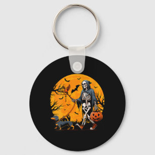 Womens Halloween Dog Skeleton Leads Dog Halloween Key Ring