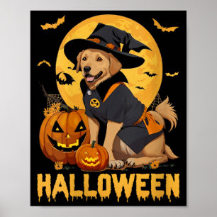 Womens Halloween Dog V-Neck T-Shirt4 Poster