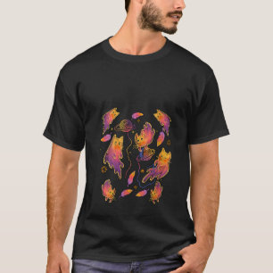 Womens Halloween Ghost Cats cool Autumn style spoo T-Shirt