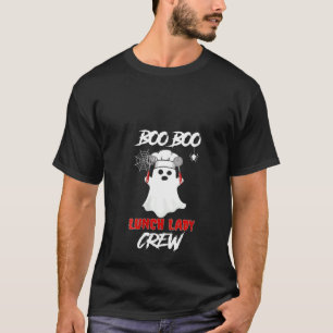 Womens Halloween Ghost Chef Funny Boo Lunch Lady C T-Shirt
