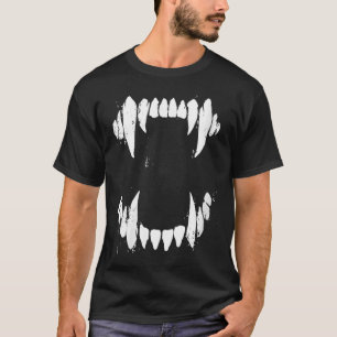 Womens Halloween Horror Wolf Dog Vampire Monster T-Shirt