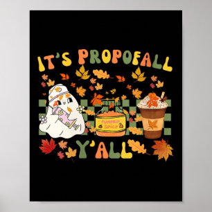Womens Halloween Icu Nurse Its Propofall Yall Crna Poster