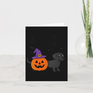 Womens Halloween Labrador Retriever Dog With Card