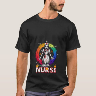 Womens Halloween Nurse 2024 Nursing Funny RN Nurse T-Shirt