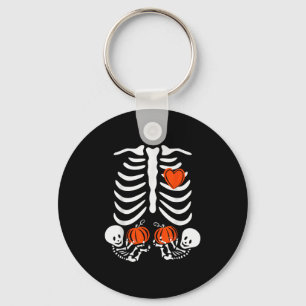 Womens Halloween Pregnancy Twins Costumes Pregnant Key Ring