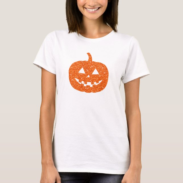 Womens Halloween Pumpkin Shirt (Front)
