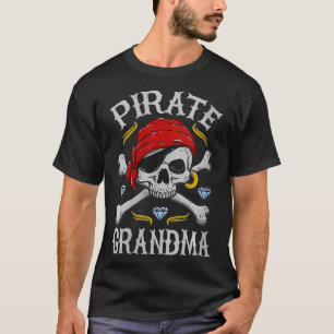 Womens Halloween Scary Pirates Skull & Crossbones T-Shirt