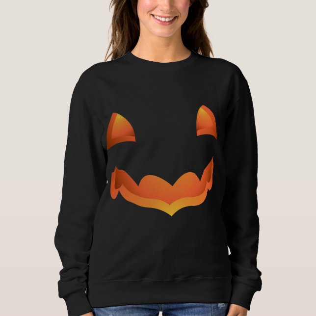 Women's Halloween Shirt Pumpkin Costume Sweatshirt (Front)