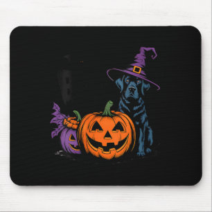 Womens Halloween Spooky Black Labrador Retriever Mouse Pad