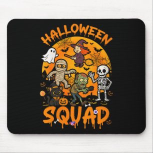 Womens Halloween Squad Horror Group Witch Mummy Zo Mouse Pad