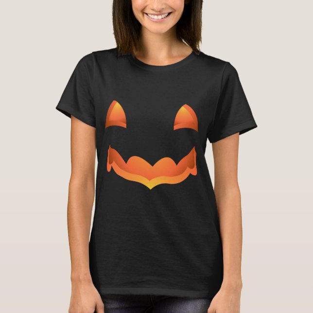 Women's Halloween T-Shirt Jack-o-lantern Shirt (Front)