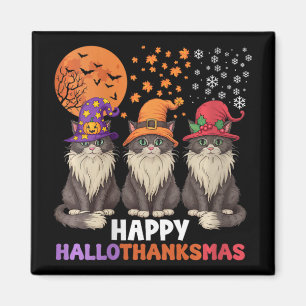 Womens Halloween Thanksgiving Christmas Happy Hall Magnet